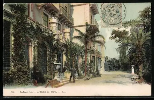 AK Cannes, L`Hôtel du Parc et son jardin élégant