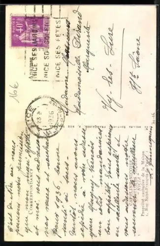 AK Nice, Capeline Nicoise Costumes Nicois Nicia, 1, Rue Saint-Francois-de-Paule, 1