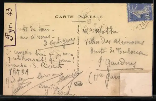 AK Arreau, Vue prise du Calvaire