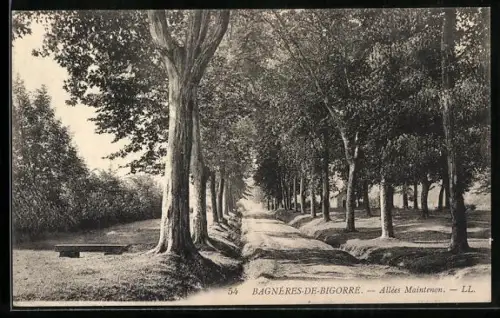 AK Bagnères-de-Bigorre, Allées Maintenon