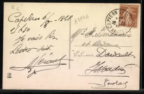 AK Capvern, Les Hautes-Pyrénées, Carrefour de la Poste