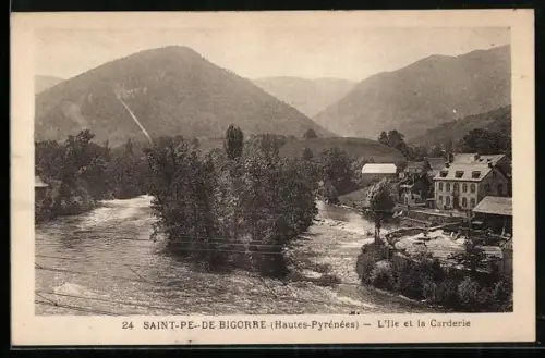 AK Saint-Pe-de-Bigorre /Hautes-Pyrénées, L`Ile et la Carderie