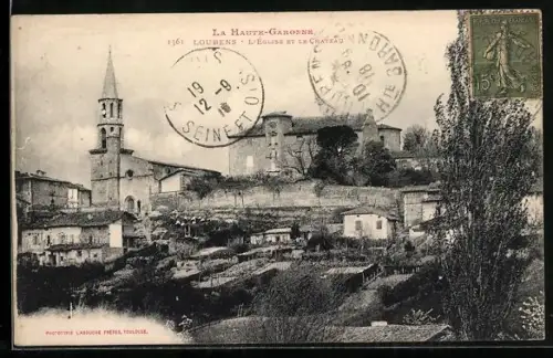 AK Loubens, La Haute-Garonne, L`Église et le Château