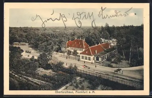AK Frankfurt a. M.-Niederrad, Gasthaus Oberforsthaus