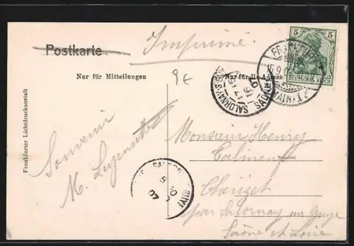 AK Alt-Frankfurt, Dom, Mainufer, Stadtansicht