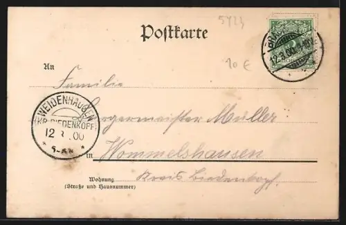 AK Braubach a. Rh., Ortsansicht mit Marksburg