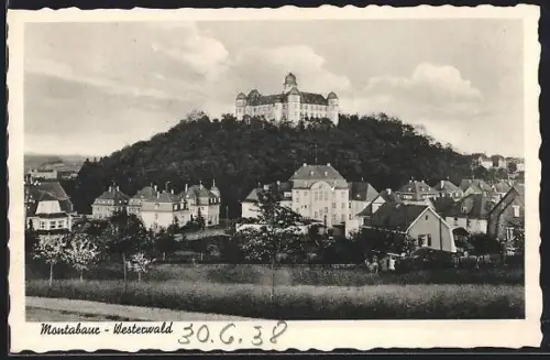 AK Montabaur /Westerwald, Blick nach Schloss