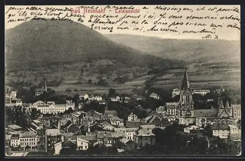 AK Bad Neuenahr, Totalansicht mit Bergblick