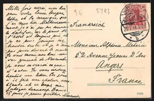 AK Bad Neuenahr, Totalansicht mit Bergblick