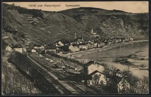 AK Hatzenport, Totalansicht mit Bahngelände