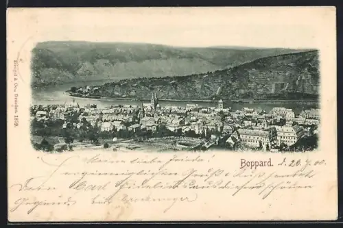 AK Boppard /Rhein, Totalansicht mit Blick zum Rhein