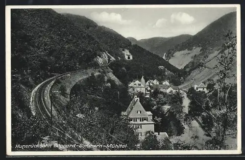 AK Boppard, Ortsansicht am der Hunsrückbahn Boppard-Kastellaun-Mühltal