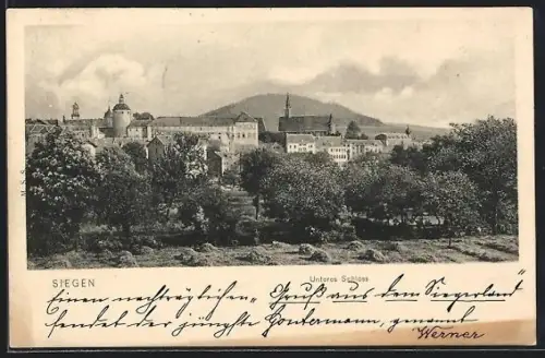 AK Siegen, Blick auf das untere Schloss