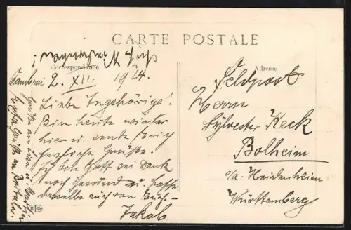 AK Cambrai, Panorama des Boulevards