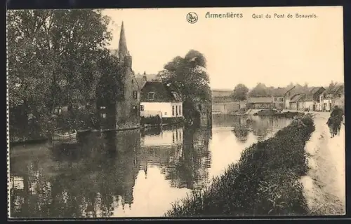 AK Armentières, Quai du Pont de Beauvais