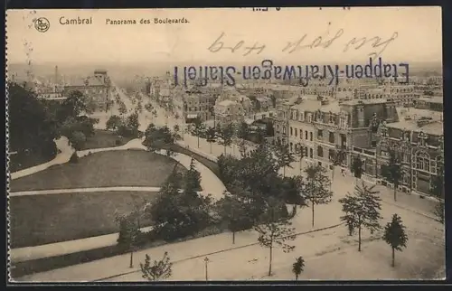 AK Cambrai, Panorama des Boulevards