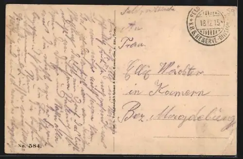 AK Fromelles, Hauptstrasse mit zerstörten Häusern