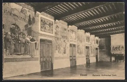AK Douai, Rathaus, Gothischer Saal, Innenansicht
