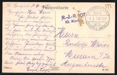 AK St. Souplet, durch eine Granate zerstörtes Haus