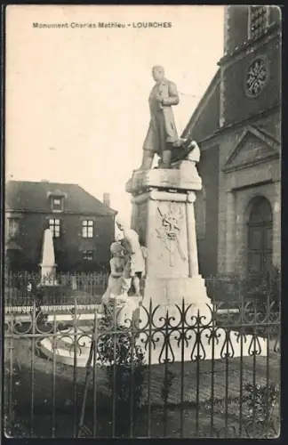 AK Lourches, Monument Charles Mathieu