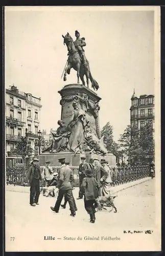 AK Lille, Statue du général Faidherbe