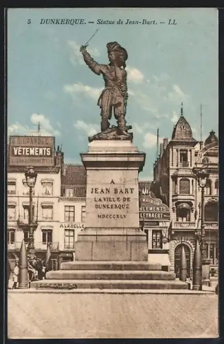 AK Dunkerque, Statue de Jean-Bart