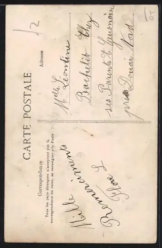 AK Douai, Place d`Armes, Jardin Public & Palais de Justice, Stiefmütterchen, Passepartout