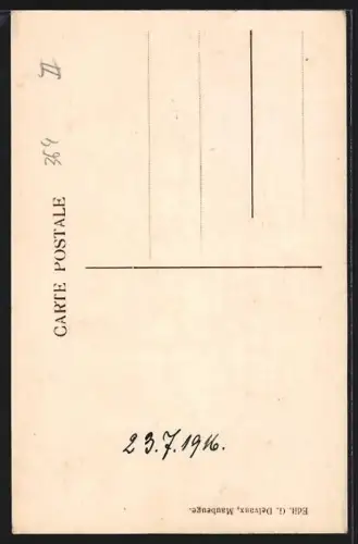 AK Maubeuge, Statue de Wattignies 1914-15-16