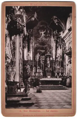 Fotografie Benziger & Co., Einsiedeln, Ansicht Einsiedeln, Blick auf den Hochaltar, le choeur