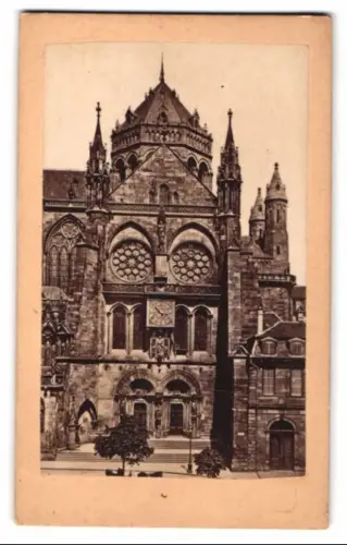 Fotografie unbekannter Fotograf, Ansicht Strassburg, Seitenansicht der Cathedrale, 1891