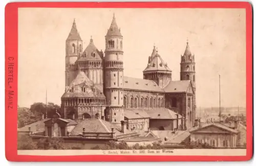Fotografie C. Hertel, Mainz, Ansicht Worms, Blick nach dem Dom