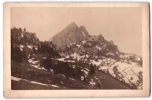 Fotografie unbekannter Fotograf, Ansicht Bayrischzell, Blick nach dem Wendelstein