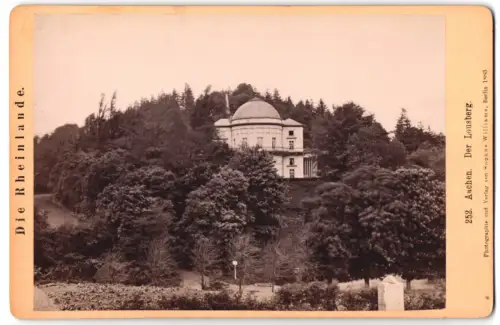Fotografie Sophus Williams, Berlin, Ansicht Aachen, Belvedere auf dem Lousberg