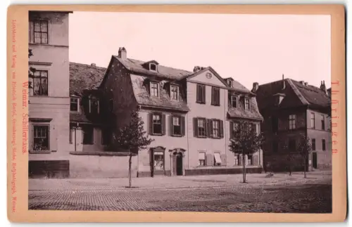Fotografie Friedrich Hertel, Weimar, Ansicht Weimar, Partie am Schillerhaus