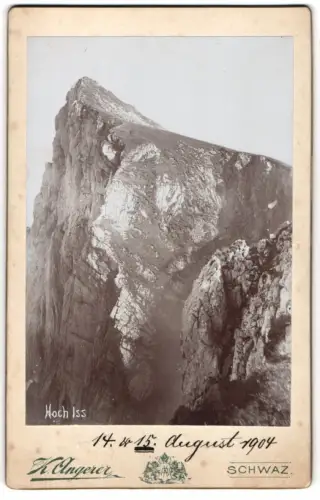 Fotografie Kaspar Angerer, Schwaz, Ansicht Maurach am Achensee, Blick auf den Hochiss, 1904