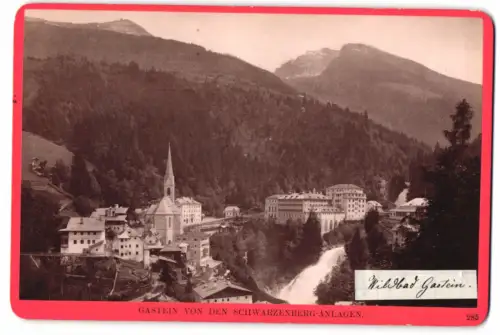 Fotografie Würthle & Spinnhirn, Salzburg, Ansicht Bad Gastein, Blick nach dem Hotel und Kirche