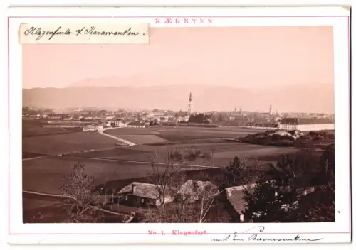 Fotografie Alois Beer, Klagenfurt, Ansicht Klagenfurt, Blick nach der Stadt