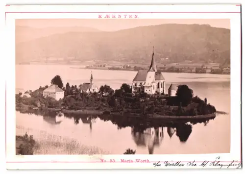 Fotografie Alois Beer, Klagenfurt, Ansicht Maria Wörth, Blick auf die Kirche am Wörthersee