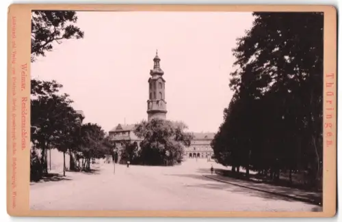 Fotografie Friedrich Hertel, Weimar, Ansicht Weimar, Blick nach dem Residenzschloss