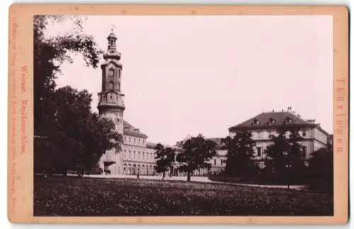 Fotografie Friedrich Hertel, Weimar, Ansicht Weimar, Partie am Residenzschloss