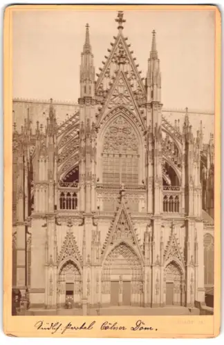 Fotografie J. H. Schoenscheidt, Cöln, Ansicht Köln a. Rh., das südliche Portal des Kölner Dom