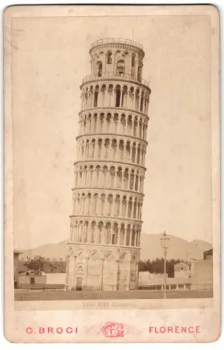 Fotografie C. Brogi, Florence, Ansicht Pisa, der schiefe Turm von Pisa