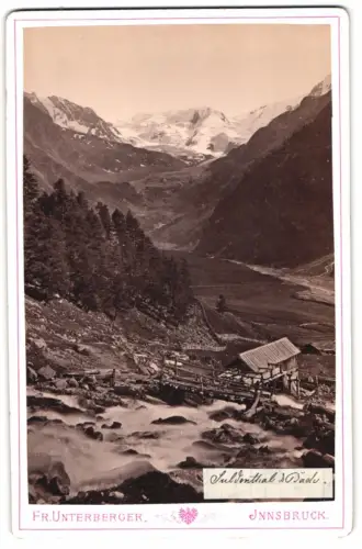 Fotografie Fr. Unterberger, Innsbruck, Ansicht Stilfs, Blick in das Suldenthal