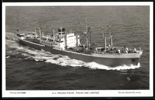 Fotografie Containerschiff M.V. Enugu Palm auf offener See