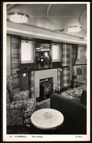 Fotografie The Lounge im Passagierschiff S.S. Flamenco