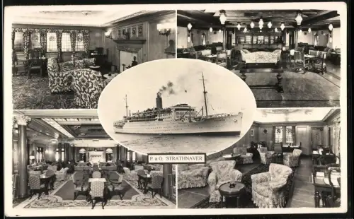 Fotografie Passagierschiff P. & O. Strathnaver mit Innenansichten
