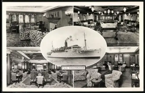 Fotografie Passagierschiff P. & O. Strathnaver Blick in das Innere