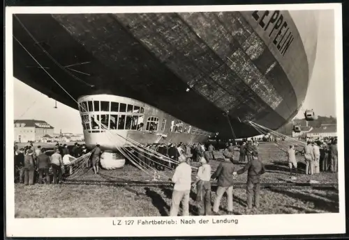 Fotografie Zeppelin LZ 127 Graf Zeppelin bei der Landung