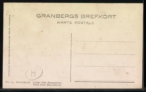 AK Stockholm, Utsikt fran Skeppsbron