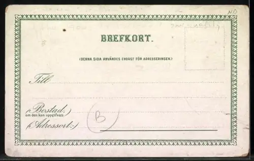 Lithographie Stockholm, Nationalmuseum, Ansicht vom Wasser aus